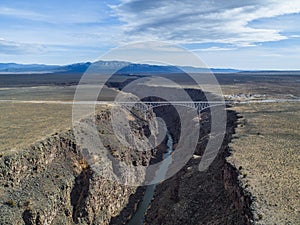 Rio Grande Gorge and bridge near Taos, New Mexico