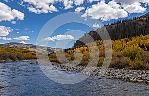 Rio Grande River During Fall In Colorado photo