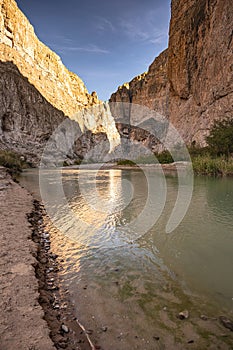 Rio Grande River Flows Through Boquilles Canyon