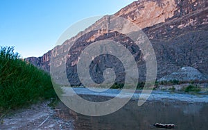 The Rio Grande river. Santa Elena Canyon