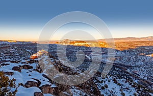 Rio Grande Valley, view from The White Rock Overlook in New Mexico