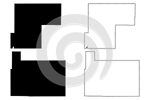 Rio Grande and Weld County, Colorado U.S. county, United States of America,USA, U.S., US map vector illustration, scribble photo