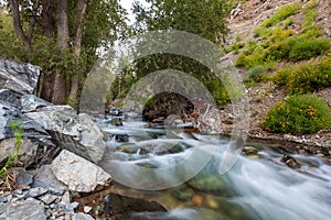 Rio Hondo flowing snow-melt water down from Taos Ski Valley, New Mexico