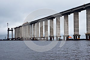 Rio Negro Bridge Construction Manaus Brazil