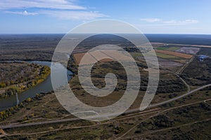 Rio Negro landscape in Patagonia, passing through the city of General Conesa