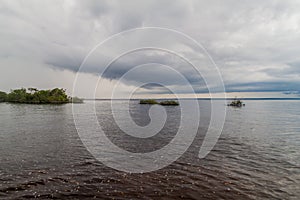 Rio Negro river in Manaus, Braz