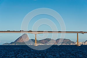 Rio - Niteroi Bridge With Sugarloaf Mountain