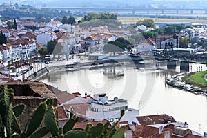 Rio Sado, flowing through Alcacer do Sal, Portugal