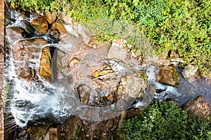 Rio Tigre waterfall in the jungle of Oxapampa in Peru photo
