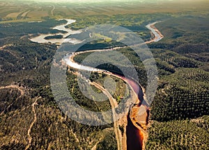 Rio Tinto, Andalusia, Spain, mining, minerals, red river
