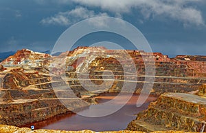 Rio Tinto mine on stormy day photo