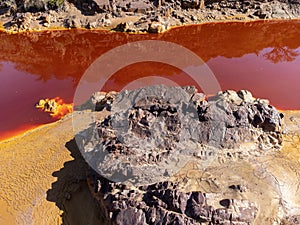 Rio Tinto, Andalusia, Spain, mining, minerals, red river photo
