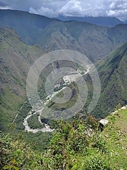 Rio urubamba valley at machu picchu photo