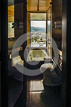 Riobamba Cityscape from Window Bathroom photo