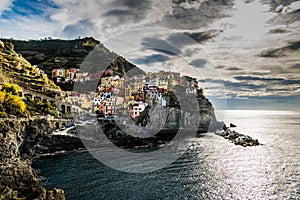 Riomaggiore at the cinque terre