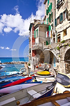 Riomaggiore fisherman village in Cinque Terre