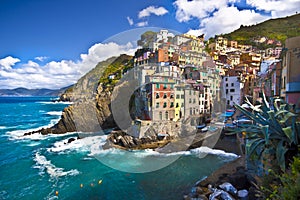 Riomaggiore fisherman village in Cinque Terre photo