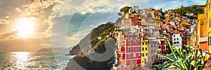 Riomaggiore panorama, Cinque Terre, Italy