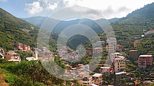 Riomaggiore village, Cinque Terre Coast Italy