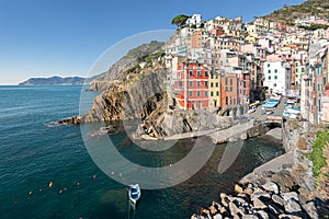 Riomaggiore village and harbor