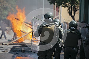Riot Police in Chile photo