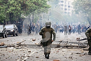 Riot Police in Chile photo