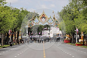 Riot Police stand guard to protect way to Government House