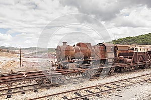 The Riotinto, open mine pit in Spain
