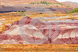 The Riotinto, open mine pit in Spain