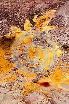 The Riotinto, open mine pit in Spain