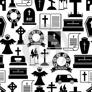 RIP and funeral background pattern