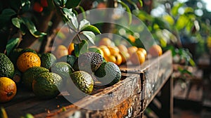 Ripe avocado fruits photo