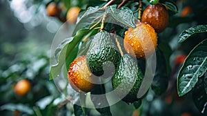 Ripe avocado fruits photo