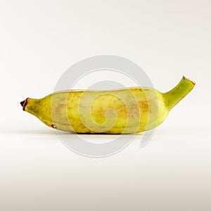 Ripe banana on white background photo