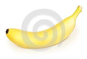 Ripe bananas on a white. Detailed retouch.