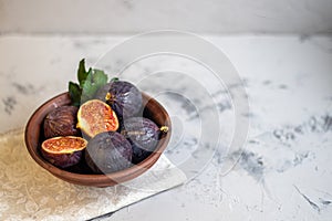 Ripe, beautiful, purple figs.  Sweet and juicy.