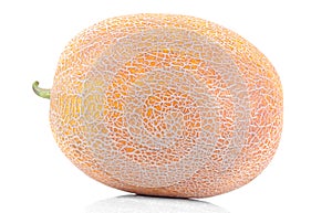 ripe big melon on white isolated background. Fruit. close-up