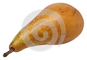 Ripe bosc pear on isolated background