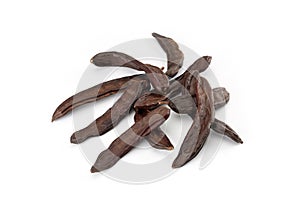 Ripe carob pods or St. John s bread