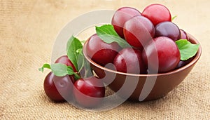 Ripe cherry plum