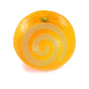 Ripe clementine fruit on a white