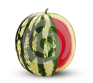 Ripe cut watermelon without ossicle photo