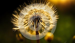 Ripe dandelion closeup