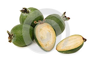 Ripe feijoa (isolated)