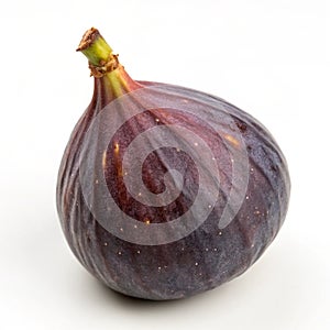 Single Ripe Fig isolated on white background photo