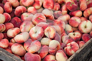 Ripe flat peaches