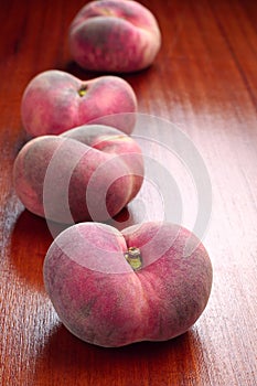 Ripe flat peaches