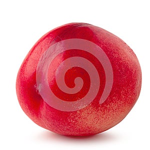 Ripe fresh Nectarine fruit isolated on white background