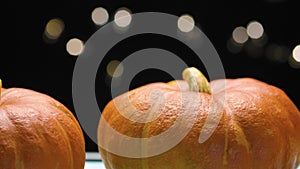 Ripe fresh orange pumpkins