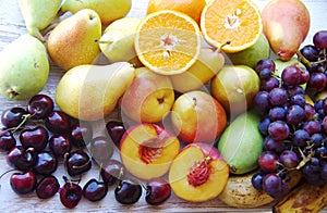 ripe fruits close-up